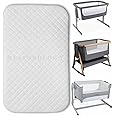 Next2Me Bedside Crib Mattress for Chicco & Tutti Bambini Next to Me Bedside Crib - Washable Hypo-Allergenic - Removable Quilted Cover - Extra Thick Size 83 x 51 (2 Inch)