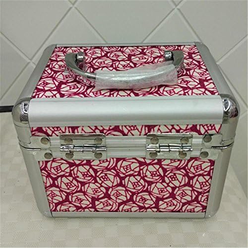 Lost Deer High-quality Portable Multi-layer Lock with a Password Lock Jewelery Box Cosmetics Storage Box Purple Roses/Pink Roses/Red Roses , purple roses