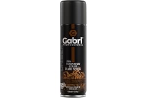 G Gabri Gabri Professional Pro Temporary Colour Hair Spray, Hair Colour Spray, 150 ml (Dark Brown, 150 ml)