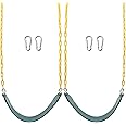 Sunnyglade 2PCS Swings Seats Heavy Duty with 66" Chain Plastic Coated, Playground Swing Set Accessories Replacement with Snap Hooks, Support 250lb