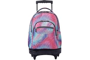 TOTTO - Mochilas Escolares con Ruedas, Capacidad 26 L, Diferentes Modelos, con Bolsillo para PC, Manija Telescópica, Bolsillos Laterales Botella, Correas Ergonómicas, Estampados Únicos