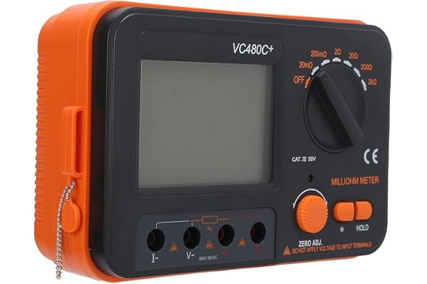 Generic VC480C Digital Milliohmmeter 4-tråds Lågresistanstestare för Elektriska Mätningar