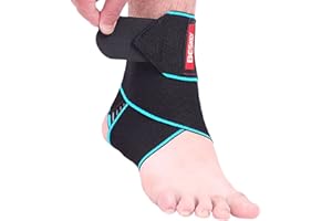 BESKEY Ankle Support Brace Adjustable Breathable Elastic Nylon Material Fit for Most Size Use for Sports