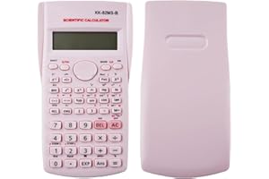 ANGLEPINGPING KK-82MS-D Scientific Calculator,Engineering Scientific Calculator with 240 Functions,2-Line Display for School Exams Office Business Home Use,Pink