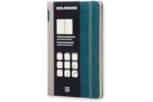 Moleskine - Collection Pro - Bloc-Notes Papier pour Notes de Travail - Couverture Rigide - Fermeture Elastique et Marque-Pages - Couleur Vert Forêt - Grand 13 x 21 cm, 240 Pages