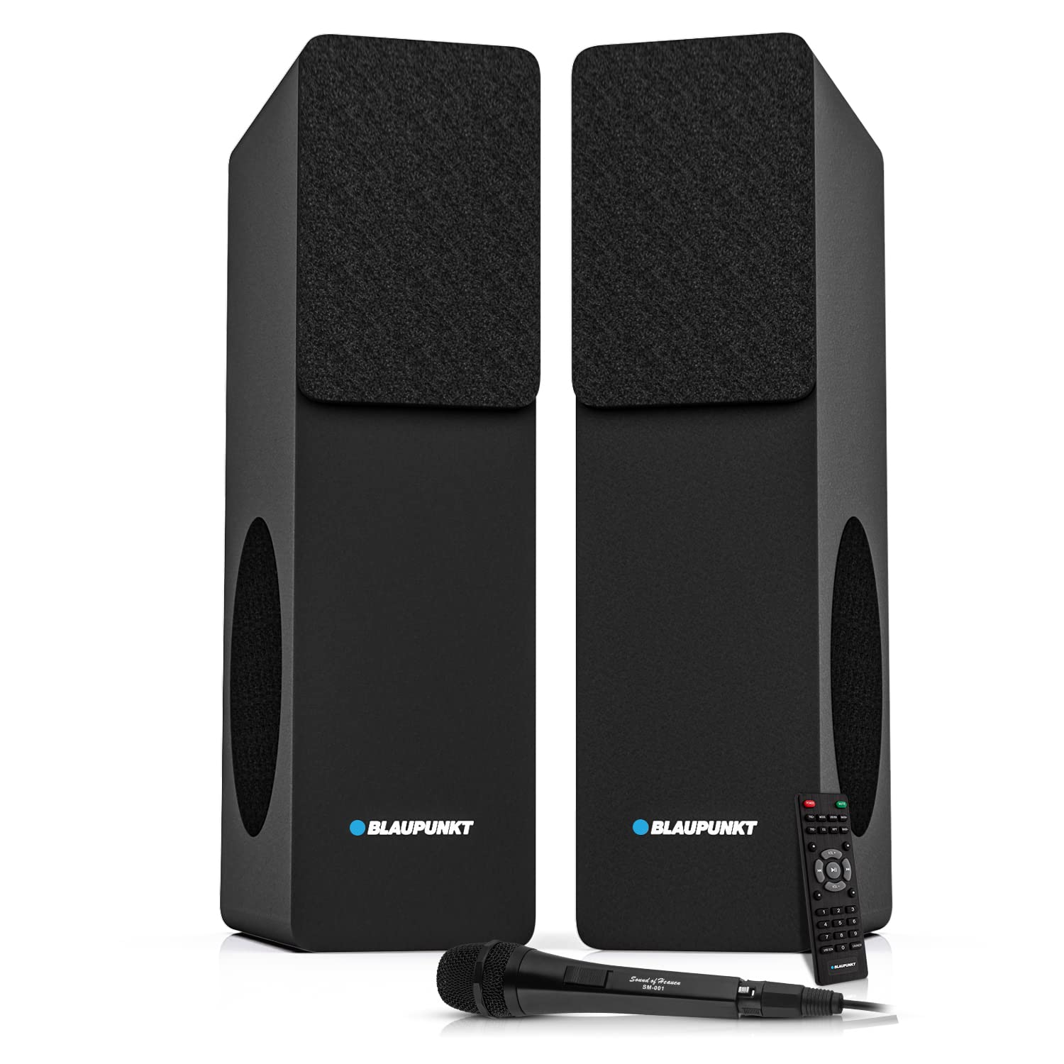 Blaupunkt Newly Launched TS120 BASS Bluetooth Tower Speaker 140Watts with Touch Control Panel I HDMI ARC, Optical, USB, AUX, FM I Karaoke Ready with Remote Control (Black)