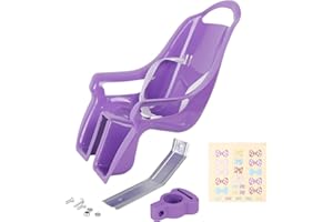 Generico Seggiolino per Bambole per Biciclette, Seggiolino Decorativo per Bambole con Adesivi, A-ccessori per Biciclette per Bambine D-iy, Portabici per Bambole, Attacco per Biciclette per Bambine