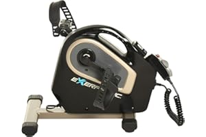 Exerpeutic Bicicleta estática motorizada para debajo del escritorio, 2000 m, ejercitador eléctrico de piernas y brazos, equipo de fitness para uso doméstico, accesorio de oficina de trabajo remoto,