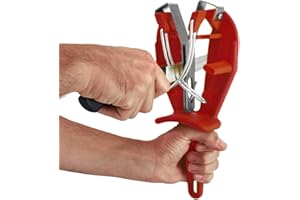 Bobet Aiguiseur SHARP'EASY Affûteur Manuel Couteaux de cuisine - Redresse et entretient les lames (Rouge)