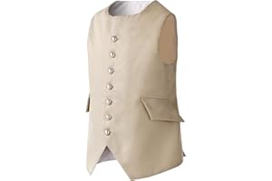BPURB Garçons Gilet sans Manche Gentleman Enfant Vêtement Soirée Vest Suit Manteau avec Bouton Casual Doux Mariage Cérémonie Baptême Costume