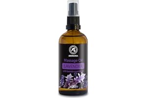 AROMATIKA TRUST THE POWER OF NATURE Lavender Massage Oil 100ml - 100% Natural Lavender Body Massage Oil - Natural Cosmetics - De-Stress - Good Sleep - Calming - Skin Care - Beauty - Body Massage - Soft Relaxing Aroma Oil