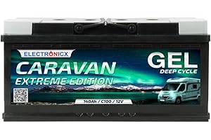 Akumulator żelowy 12 V 140 Ah Electronicx Caravan Extreme Edition, akumulator solarny 12 V, 12 V, akumulator solarny 12 V, akumulator żelowy 140 Ah, akumulator solarny