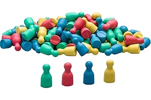 Wissner® Aprende activamente – 60 Figuras de Juego en 6 Colores 24 x 12 mm – RE-Wood®