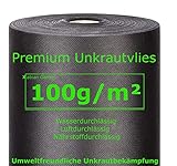 INNOVATIVES MATERIAL - Fester und besser als ein Bändchengewebe! Dieses Unkrautgewebe für Pflanzen ist besonders reißfest, atmungsaktiv und wasserdurchlässig! Die schwarze Farbe heizt den Bodenvlies bei Sonneneinstrahlung auf und speichert die Wärme und Feuchtigkeit!