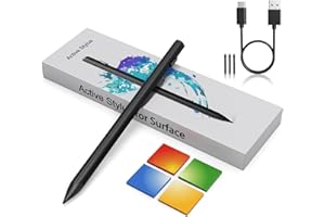 Surface Stylus für Surface Pro 11/9/X/8/7/6/5/4/3, Surface Go 4/3/2/1, Surface Laptop/Studio/Book 4/3/2/1 Stylus Stift mit Palm Rejection, 4096 Druckempfindlichkeit, Schwarz