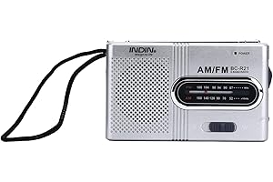 MASYOSH Przenośne radio kieszonkowe Mini AM FM, kompaktowy odtwarzacz radiowy, zasilany bateriami, do podróży, na kemping, wędrówki