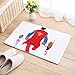 Produktbild Kinder's Cartoon cat bed Teppich matten Bad Küche rechteckig Tür Fußmatte Fußmatte Wasser, 40 cm*60 cm, Superman Vati