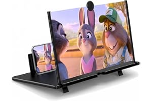 AiMeiteng Screen Magnifier for Mobile Phone, 16 Inches, HD Mobile Phone Screen Magnifier, Anti-Blue Light, 3D Mobile Phone Magnifying Screen for Watching Film Videos (Black)