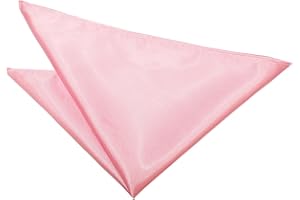 DQT Plain Satin Formal Casual Wedding Handkerchief Pocket Square Hanky