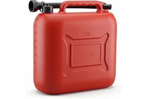 Duravel Jerry Can - 20 Litre- Fuel Can Container for Oil Petrol Diesel Storage Moving Red Cans, UN Regulations Approved Heavy Duty Backup Petrol Tanks Mount for Motorcycle SUV ATV Most Cars