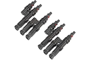 QitinDasen 2 Paia Professionale Solare Pannello Cavo Connettore, Fotovoltaico Connettore, Solare T Branch Connettore MFF/FMM, Solare Pannello Fotovoltaico Sistema Parallelo Connettore