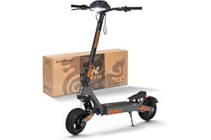 Kukirin Patinete Eléctrico Adultos Todoterreno,Patin Electrico,Scooter Electrico Potente Plegable/Autonomía de 55 km/Ruedas de 10"/Carga máxima 120kg/IP54/Doble Frenos de Disco,G2