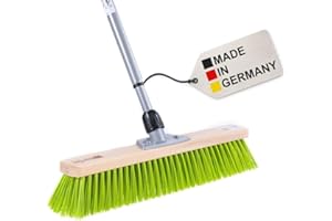 ‎BAWITEC BawiTec Qualitäts Kehrbesen 60cm Lang mit stabilem Metall-Teleskopstiel max. 200cm Länge,formstabile und robuste Elaston-Borsten neon-grün,Straßenbesen,Besen,Gartenbesen,Feger,Gartenschrubber,Garten