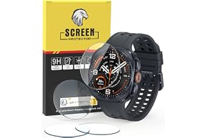 Aimtel 4 stycken skärmskydd kompatibelt med Samsung Galaxy Watch Ultra 2 skyddsfilm, glas, reptåligt, högt, klart skärmskydd