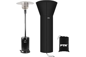 PTN Couverture Chauffage Patio, Protecteur Meubles Ronds D'extérieur Jardin Imperméable Résistant, Couverture Chauffage Patio Extra Large Ronde, Protection Respirante Tissu pour Jardin, 228 * 106 cm