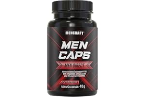 MENCRAFT MEN DIRECT - Männer Kapseln extrastark - SOFORT Rezeptur hochdosiert - mit L-Arginin, Maca, Tribulus Terrestris, Ginseng, 60 Kapseln