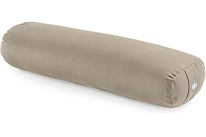 LOTUSCRAFTS Poduszka do jogi Yin Yoga, walek, pokrowiec z bawelny organicznej z mozliwoscia prania, poduszka z wypelnieniem z kapoku, walek do pilatesu