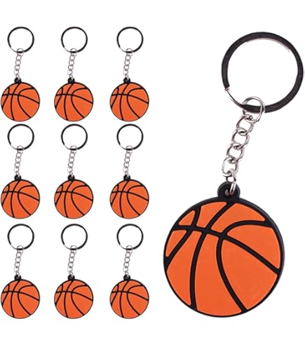 6 Portachiavi A Tema Basket - Regalo Per Appassionati, Bomboniere Feste Sportive - Foto 8
