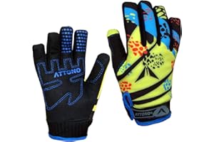 ATTONO Niños Mountain Bike Guantes Gel Bicicleta Guantes Calientes Ciclismo