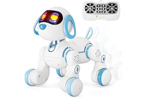 BESTCOOL Jouet robot pour chien robot télécommandé - Fonctions tactiles et suivi interactives - Chiot robot parlant intelligent pour filles et garçons - Cadeaux de Noël et d'anniversaire