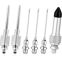 Kit 5 Pièces Buse Aiguille à Graisse - Acier Carbone - Pour Espaces étroits Et Lubrification Précise
