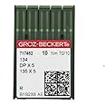 Groz-Beckert Sewing Machine Needles (100/16), 10 Round Tip, Compatible with Systems 134, DPx5, 135 x 5, 135 x 7, 797, SY1955, Round Piston, Needle Size 70/10