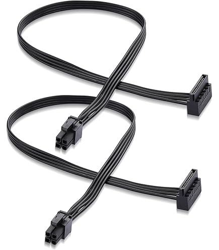 JMT Cavo di alimentazione PC Mini 4 pin a SATA SSD per Lenovo M410 M415 M425 B415 M610 M710 M4200R scheda madre 4P a 1/Turn 2 SATA (tipo 1 40cm