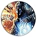 Produktbild Mortal Kombat Bild auf Wanduhr mit schwarzen stumpfen Zeigern und Ziffernblatt, Durchmesser 30cm, perfekte Dekoration für Ihr Zuhause, Super Geschenkidee für groß und klein