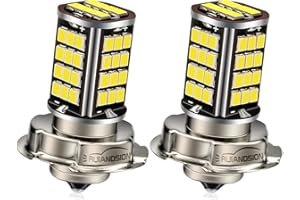 Ruiandsion 2pcs DC 12V P26S LED Bulb Motorbike Motorcycle Headlight Super Bright 3030 56SMD Chipsets 6000K White