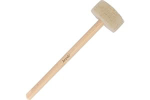 Avanda Schlägel/Klöppel mit weichem Filzkopf Ø 10 zum Anschlagen von Klangschalen und Gongs. 32 cm langer Stiel aus natürlichem Rosenholz. Fertigung ohne Schraube. Für professionelle Ansprüche.