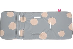Motherhood, Auflage für Kinderwagen Tragetasche und Buggy Anti Stoß mit Memory Foam Sommer und Winterseite, Kleckse apricot