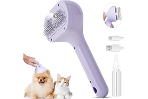 KQLHLHDYZ Steam Brush for Cat Dog Spritz Defur Comb Pet Grooming Brush with Spray Remove Static Flying Hair Steam Grooming Brush for Cats and Dogs