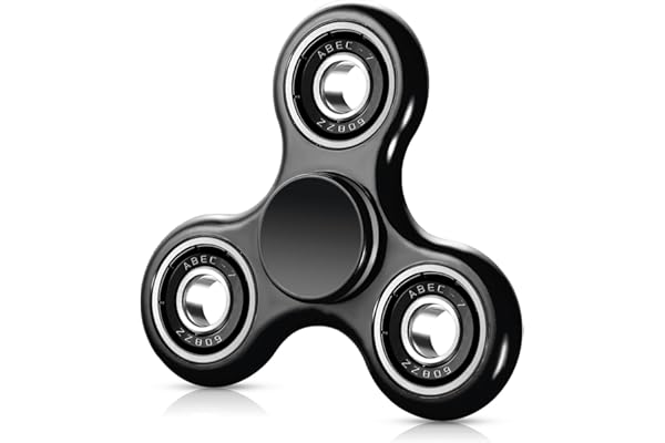 SCIONE Fidget Spinner Jouet Sensoriel pour Les Mains Soulagement de l'anxiété et du Stress Hand Spinner Cadeaux pour Enfants Sacs à Surprises pour Adultes (Noir)