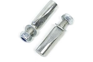 OLDNEWBIKES Pasadores chavetas bulones de 9,5mm de diámetro (2 Unidades) con Tuercas de Seguridad con Anillo de PVC, indicados para bielas clásicas de bulón chaveta Pasador