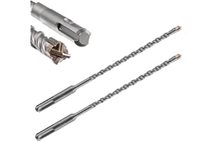 Runihorn SDS Plus Bohrer 6x160mm 2 Stück, Professioneller Betonbohrer mit 4 Schneiden, Steinbohrer, Hammerbohrer, Ideal zum Bohren in Stein, Beton, Naturstein, Ziegelmauer