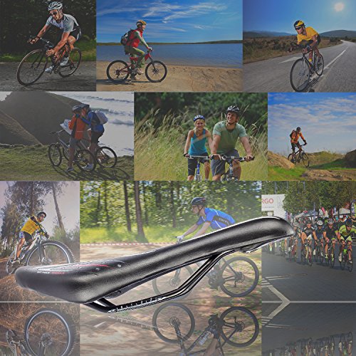Fahrradsattel von Outry, leichte und komforte Rennradsättel Cityradsattel MTB Gel Sattel Mountainbike Sattel Tourensattel Trekking - 2