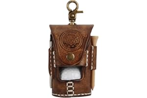 Tourbn Mini pochette vintage en cuir pour balle de golf