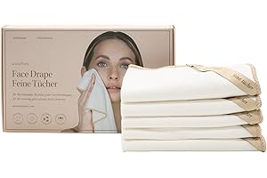 ‎WASCHIES Waschies feine Gesichtstücher – 5er-Set Braun/Weiß – hygienisch zum Abtrocknen - reduziert Hautirritationen – sanft & hypoallergen – waschbar, wiederverwendbar & nachhaltig - für alle Hauttypen