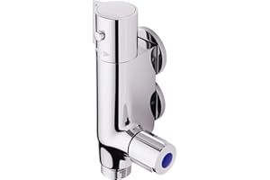 MORADO Thermostatic Vertical Shower Mixer, Caravan Shower Mixer,Thermostatic Caravan Shower Tap,Mini Vertical Shower Bar for Caravan,Camper Van,Yacht,Bidet,Chrome