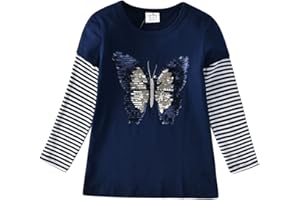 VIKITA Manga Larga Algodón Camisetas T-Shirt Niñas 1-6 años